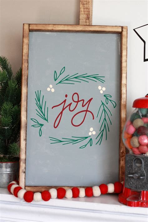 Diy Farmhouse Wood Christmas Signs With Cricut Everyday Jenny