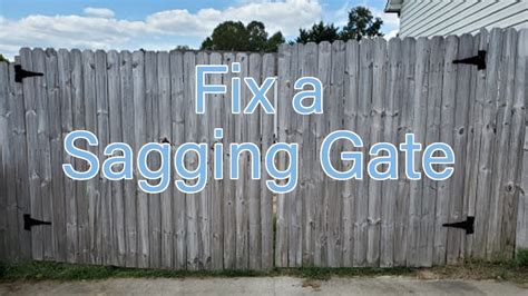 How To Fix A Large Sagging Gate YouTube