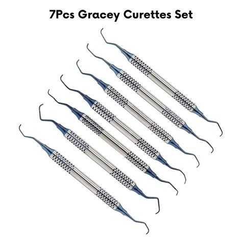 X Gracey Curettes Set Of Pcs Titanium Coated Dental Periodontal