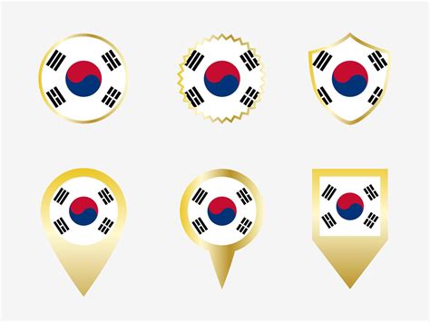 Vector flag set of South Korea 22822593 Vector Art at Vecteezy