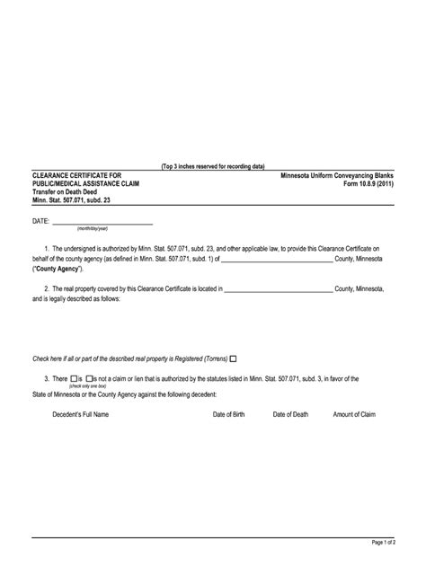 Clearance Certificate