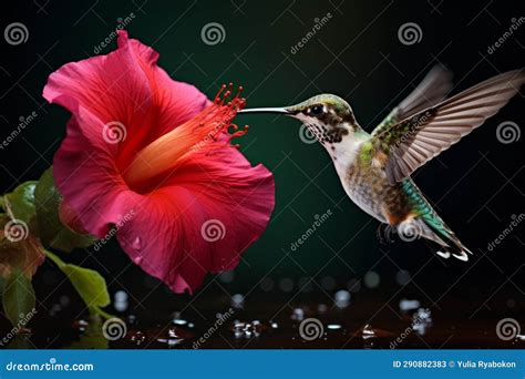 Swift Flying Hummingbird Generate Ai Stock Illustration Illustration