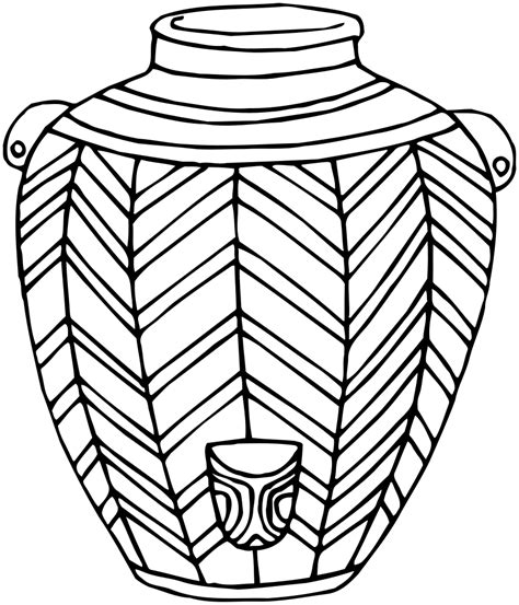 Onlinelabels Clip Art Vase 5 Line Drawing