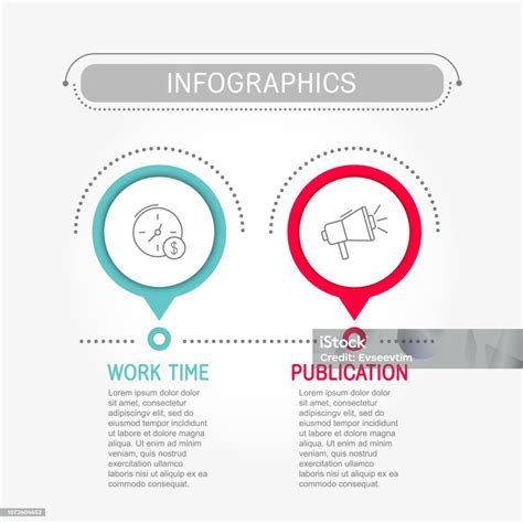 Vetores De Ilustração Em Vetor Moderno Infográfico De Modelo Com Dois