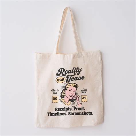 Reality Von Tease RHOSLC Cotton Canvas Tote Bag Real Housewives Of Salt Lake City Heather Gay