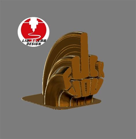 3D Text FUCK YOU STL File For Cults