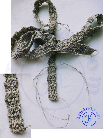 Простая сумка крючком связанная из льна. Описание с фото.