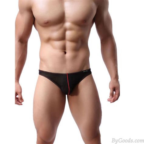 Sexy Taille Basse Serr Contraste Couleur Bikini Sous V Tement String String Maille Transparent