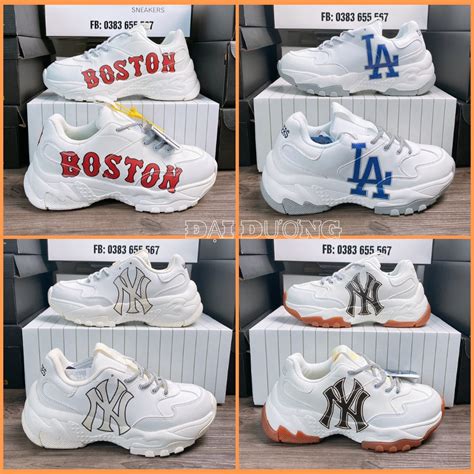 giay don de mlb boston nu hang cao cap de tach chuan trung mlb ny den