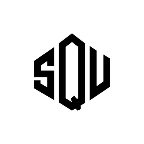 SQU letter logo design with polygon shape. SQU polygon and cube shape ...