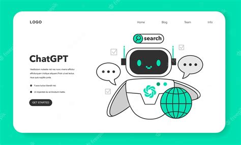 Premium Vector | Chatgpt web banner or landing page online