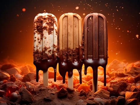 Premium Ai Image Chocolate Ice Cream With Chocolate Topping