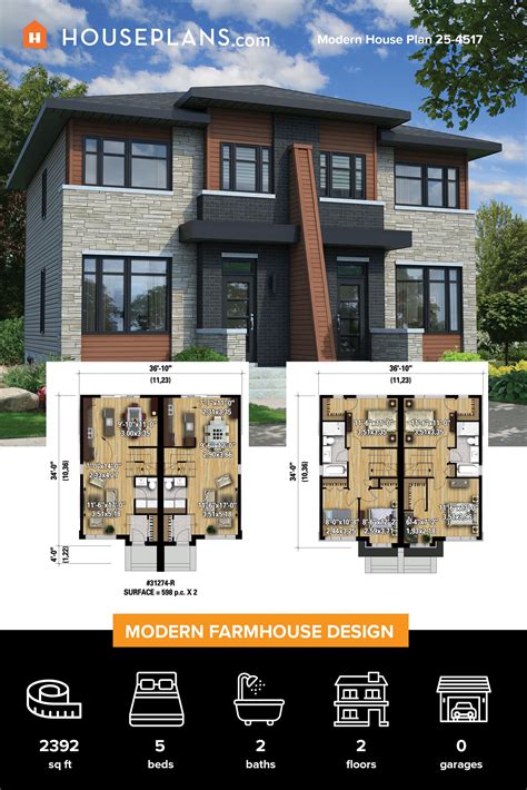 Modern Duplex House Designs And Floor Plans - House Plan Ideas