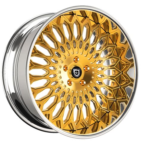 22 Staggered Lexani Forged Wheels Lf Luxury Lf 742 Petrus Custom Gold