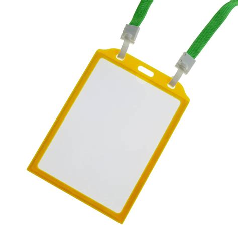 Couvercle en plastique pour carte d identité vertical A7 72x105mm jaune