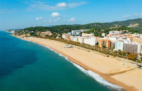 Mediterranean Sea Coast in Calella, Spain Stock Photo - Image of