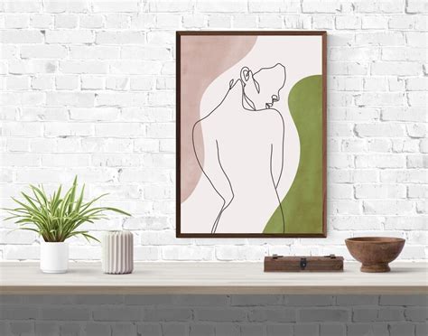 Abstract Body Line Art Print Woman Line Art Wall Decor Nude Etsy