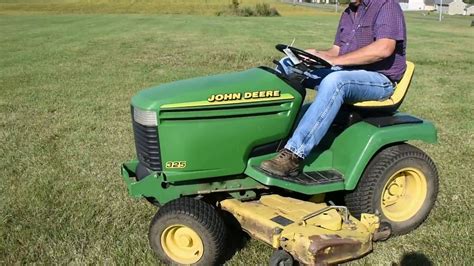 John Deere 325 Riding Lawn Mower 54 Mulcher Compatible Youtube