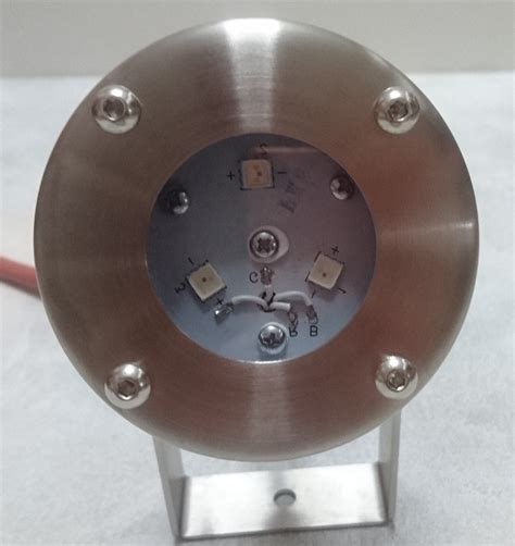 Подводный светодиодный светильник из нержавеющей стали, D-80мм, RGB