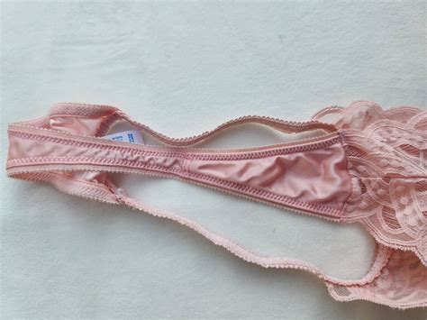 VTG String Bikini Thong Lace Satin Grand Illusion Ma Gem