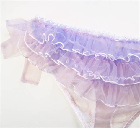 Pink Girly Ruffled Knickers Pink Sheer Panties Knicker Panty Etsy