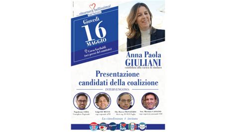 Anna Paola GIULIANI Candidata A Sindaco Presenta I Candidati Della