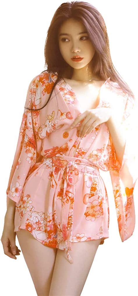 Amazon Yomorio Anime Lingerie Sexy Japanese Kimono Sakura Robes Lolita Cosplay Costume