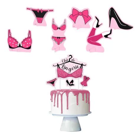 Kit Decora O De Mesa Topo De Bolo Festa Ch De Lingerie Mercadolivre