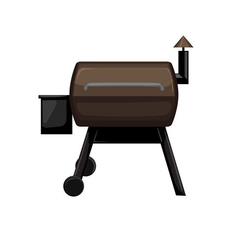 Grilling Smoker Bbq Cartoon Vector Illustration 17407514 Vector Art At