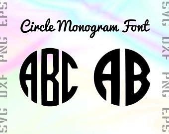 Circle Monogram SVG Font Bundle - Monogram Font SVG - Monogram Font DXF ...