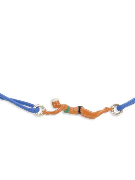 Aliita Nadadora Bikini Cord Bracelet Blue FARFETCH