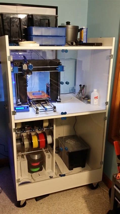 Makes of Cabinet for printer, dry storage for filament with easy change ...