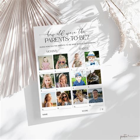 How Old Were the Parents to Be, Minimalist Baby Shower, Editable Baby