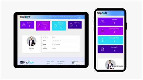 Visitor Management Template Visual Build Drapcode