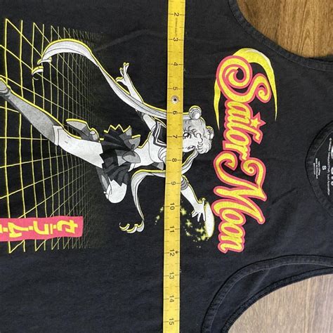 Hot Topic Sailor Moon Yellow Grid Tank Top Unisex Depop