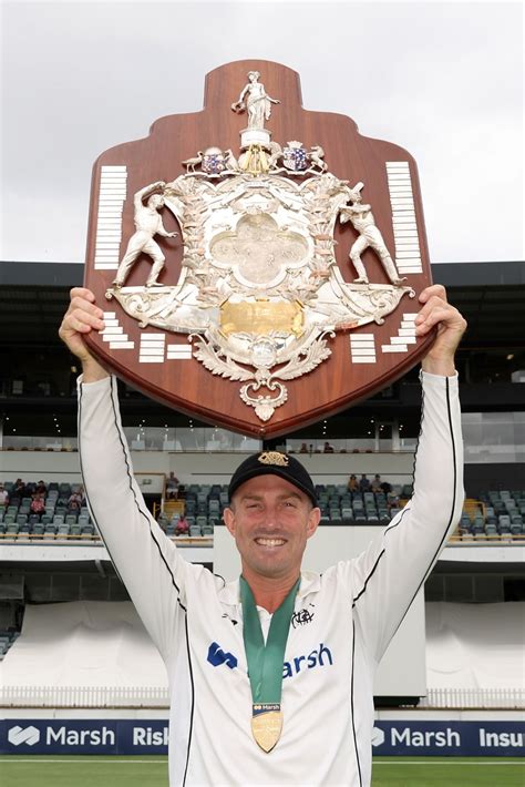 Shaun Marsh Poses With The Sheffield Shield ESPNcricinfo