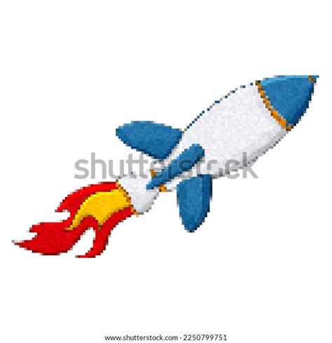 Rocket 8 Bit Pixel Art Vector Stock Vector (Royalty Free) 2250799751 ...