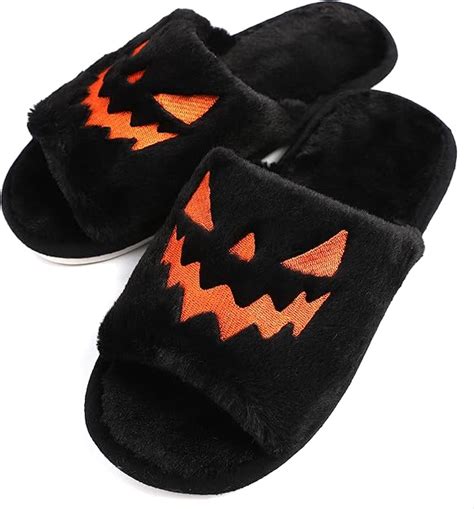 Tittok Spooky Slides Halloween Slippers Jack O Lantern