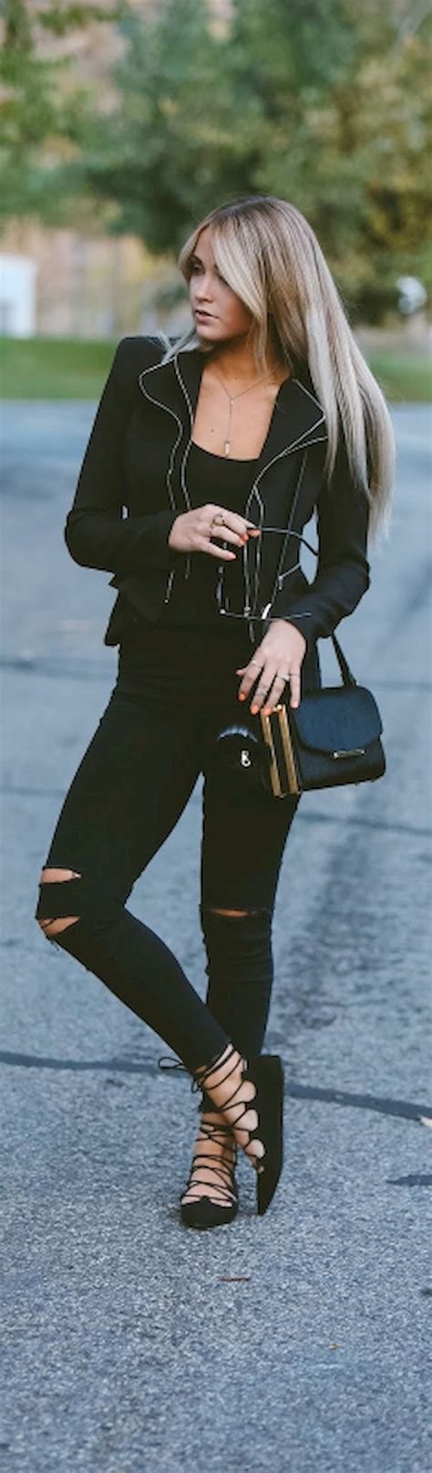 48 Chic All Black Outfit Ideas To Look Simple All Black Outfit Black