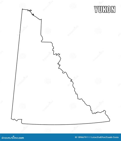 Yukon Territory Vector Editable Map Of The Canada | CartoonDealer.com