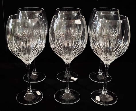 Lot 6 Vera Wang Wedgwood Crystal Wine Glasses