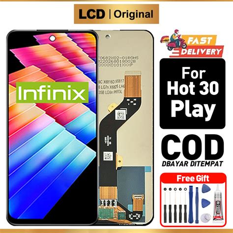 Jual LCD Infinix Hot Play Original Touchscreen Fullset Asli Ori Compatible For Glass Touch