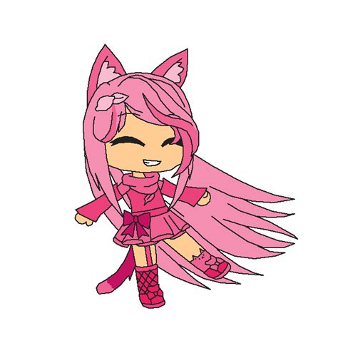 Pixilart Pink Gacha Girl By Galaxycat Uwu