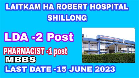 Laitkam Ha Robert Hospital Shillong Lda Pharmacist Bad Mbbs Youtube