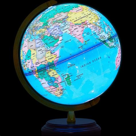 Globe Terrestre Lumineux Pour Enfants Avec Support Led Int Gr E Pour