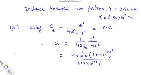 SOLVED:In an experiment in space, one proton is held fixed and another ...