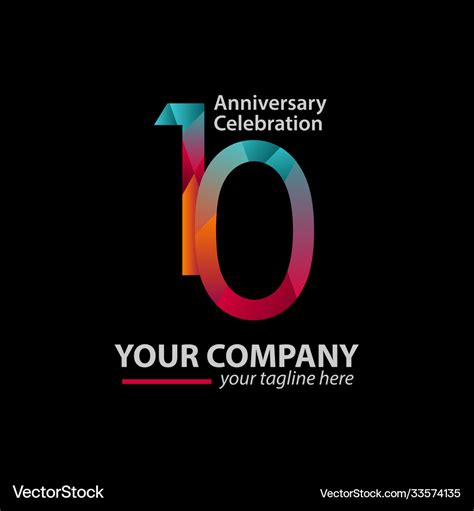 Year Anniversary Celebration Company Template Vector Image