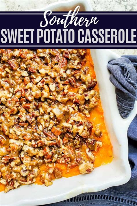 Southern Sweet Potato Casserole With Pecan Topping Erhardts Eat