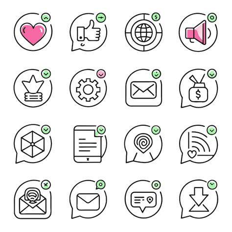 Premium Vector Icon Set Of Popular Social Applications Vector Icons