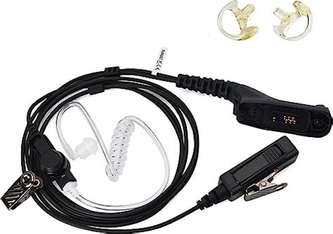 Uayesok Surveillance Covert Air Acoustic Tube Earpiece Headset With Ptt